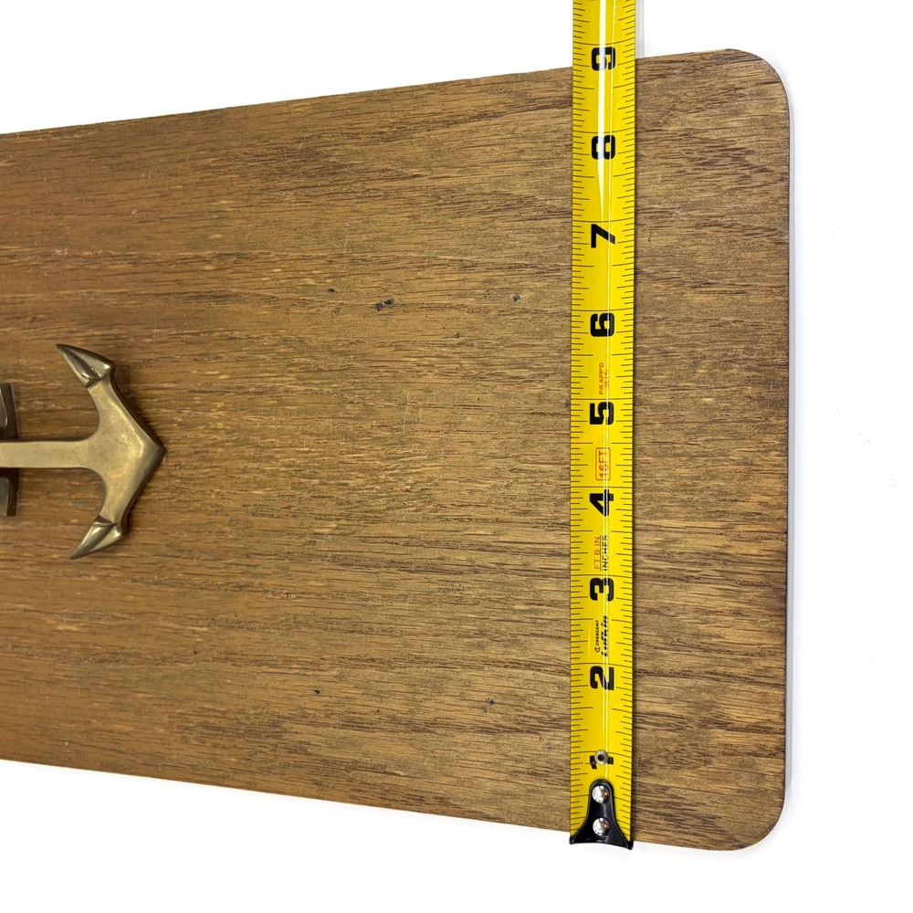 Vtg PENCO Nautical Wooden Clipboard Brass Anchor Clip Made in Taiwan Coastal MCM - Picture 12 of 13